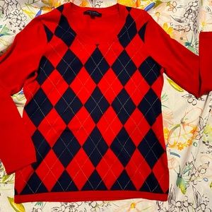TOMMY HILFIGER ARGYLE SWEATER